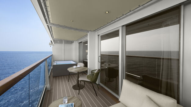 Джакузи на террасе каюты Cover Residence with Whirlpool (COJ)