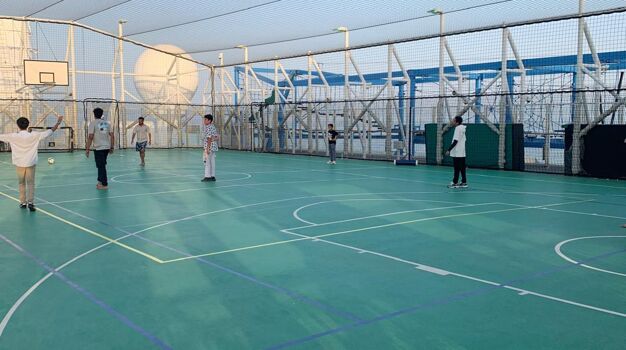 Спортплощадка на открытой палубе