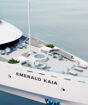 Открытая палуба на носу яхты Emerald Kaia