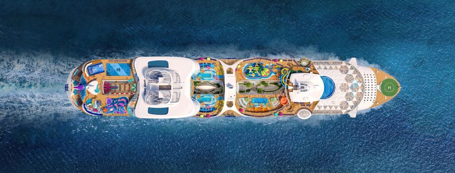 Вид сверху на Utopia of the Seas