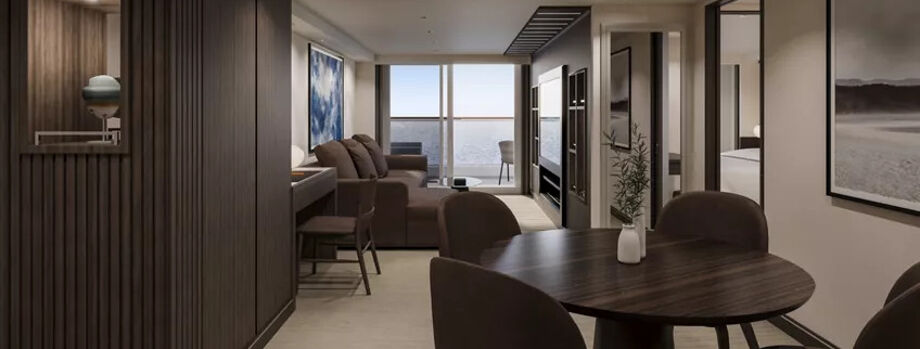 Гостиная в каюте Cove residence