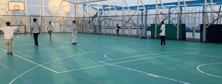 Спортплощадка на открытой палубе