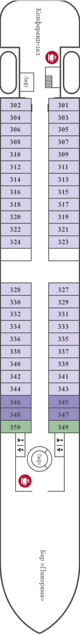 Схема палубы