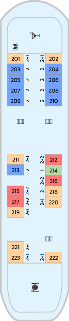 Схема палубы