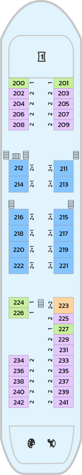 Схема палубы