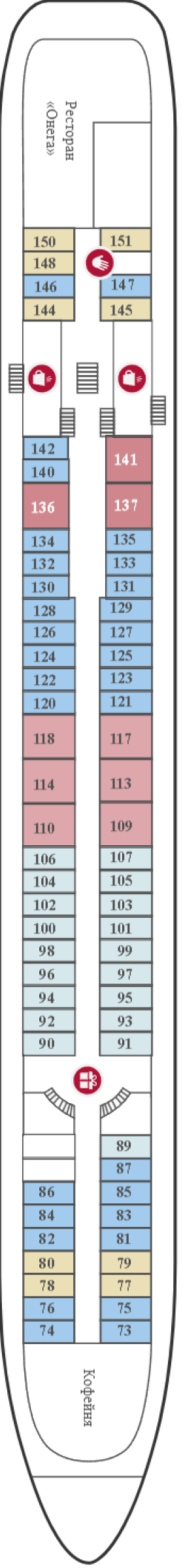 Схема палубы