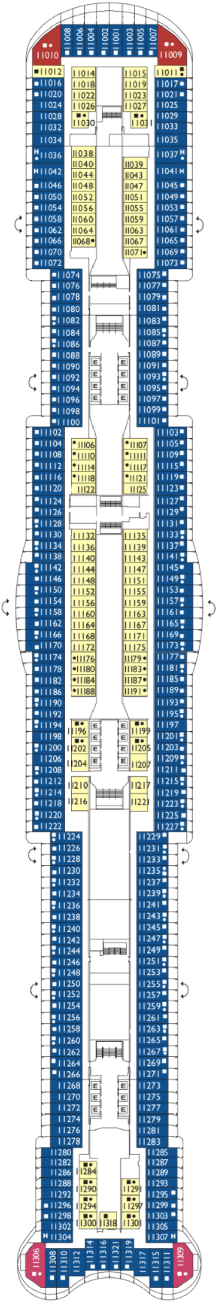Схема палубы