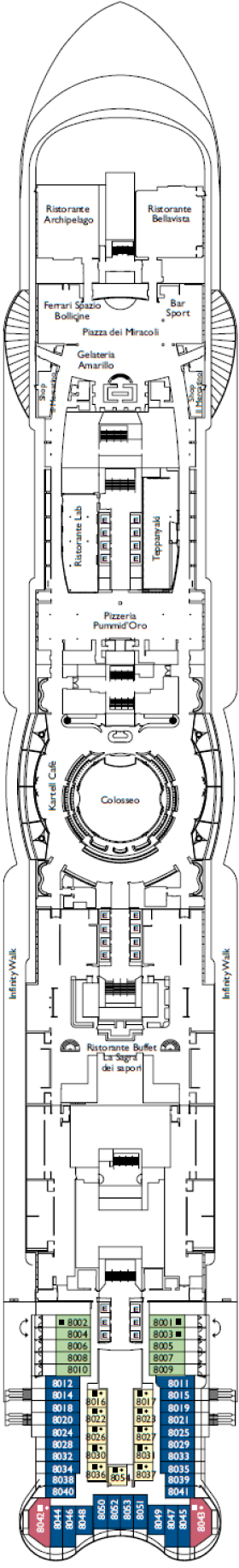 Схема палубы