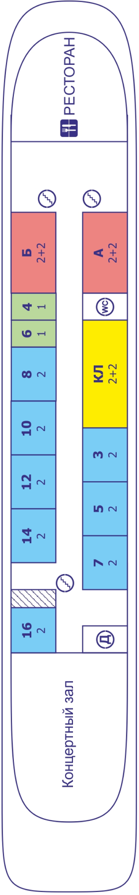 Схема палубы